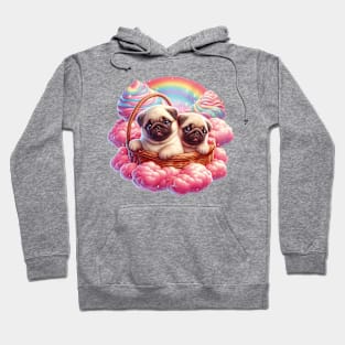 Pugs in a Basket Hoodie